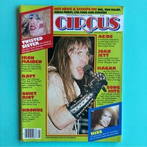 CIRCUS MAGAZINE IRON MAIDEN BRUCE DICKINSON Joan Jett RATT Kiss JANUARY 31 1985